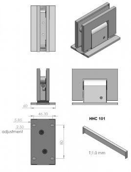 HHC 101-Set bis 100 kg.BL schwarz matt